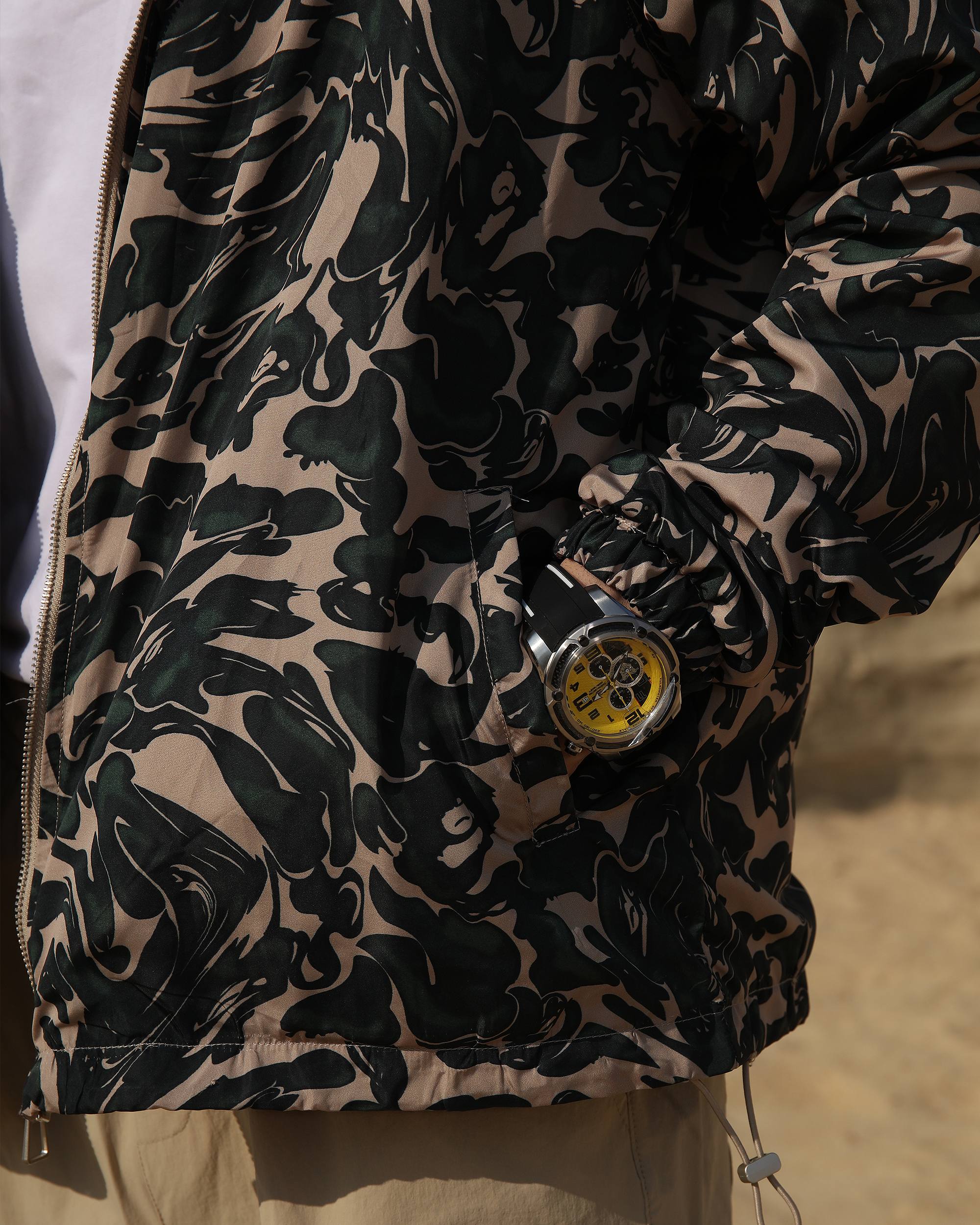 Logeqi® Men’s Marble Pattern Windbreaker Jacket