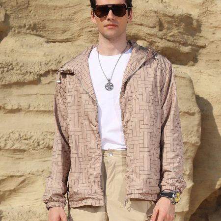 Logeqi® Men's Windbreaker Hooded Jacket