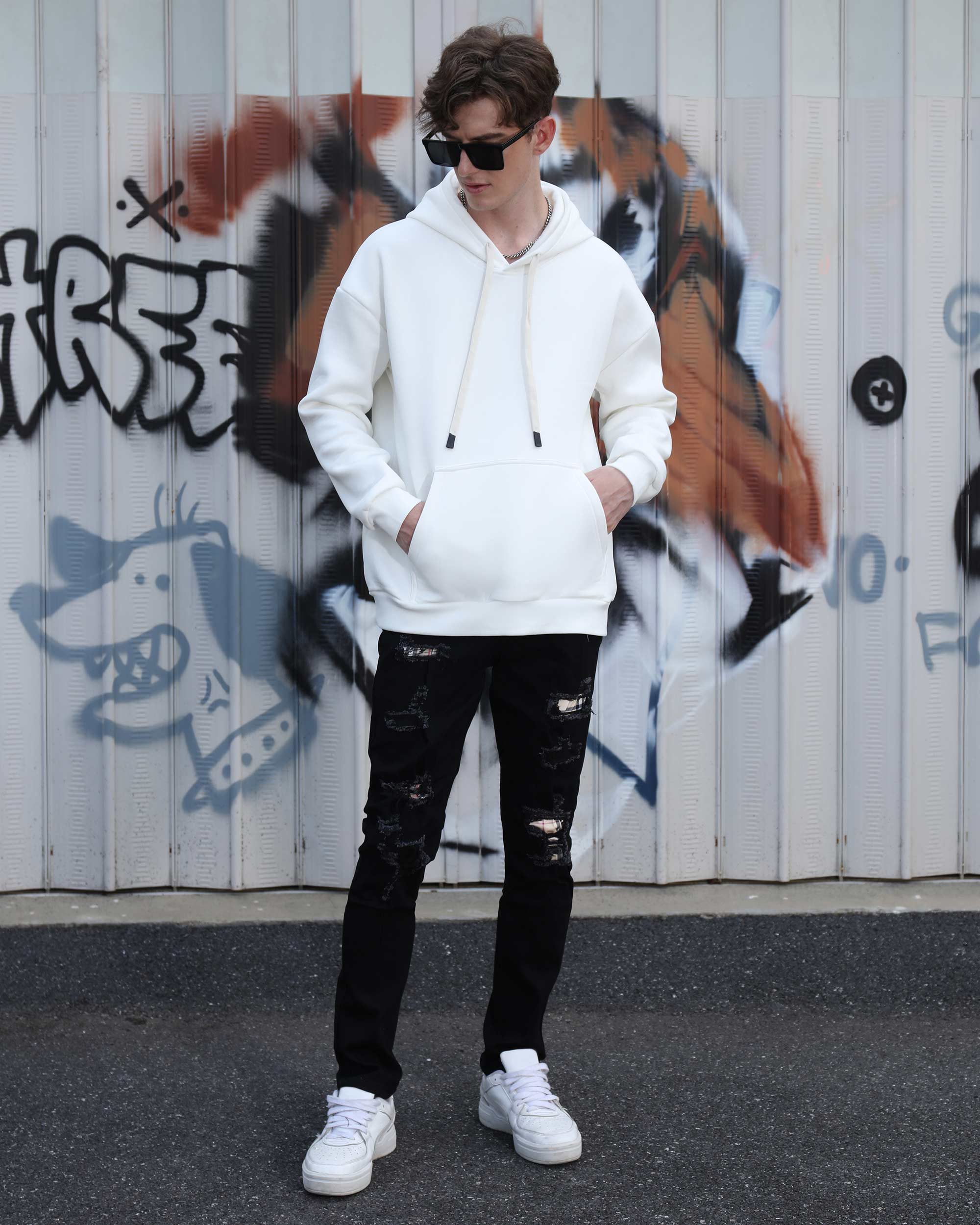 Men’s Fleece Pullover Hoodie – Soft Brushed Fabric, Warm & Casual Streetwear | LOGEQI