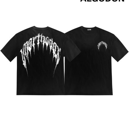 Men’s Dark Streetwear Paint-Splatter Effect Arch Graphic Tees