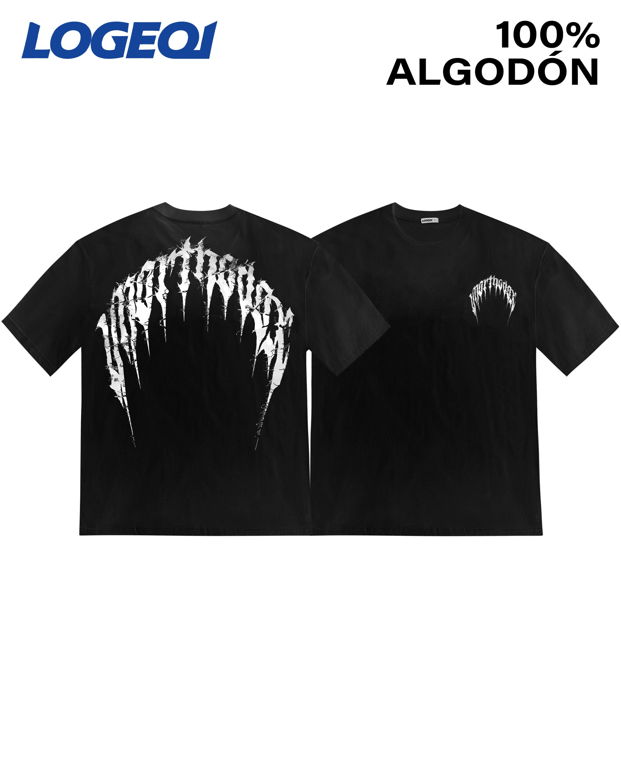Men’s Dark Streetwear Paint-Splatter Effect Arch Graphic Tees