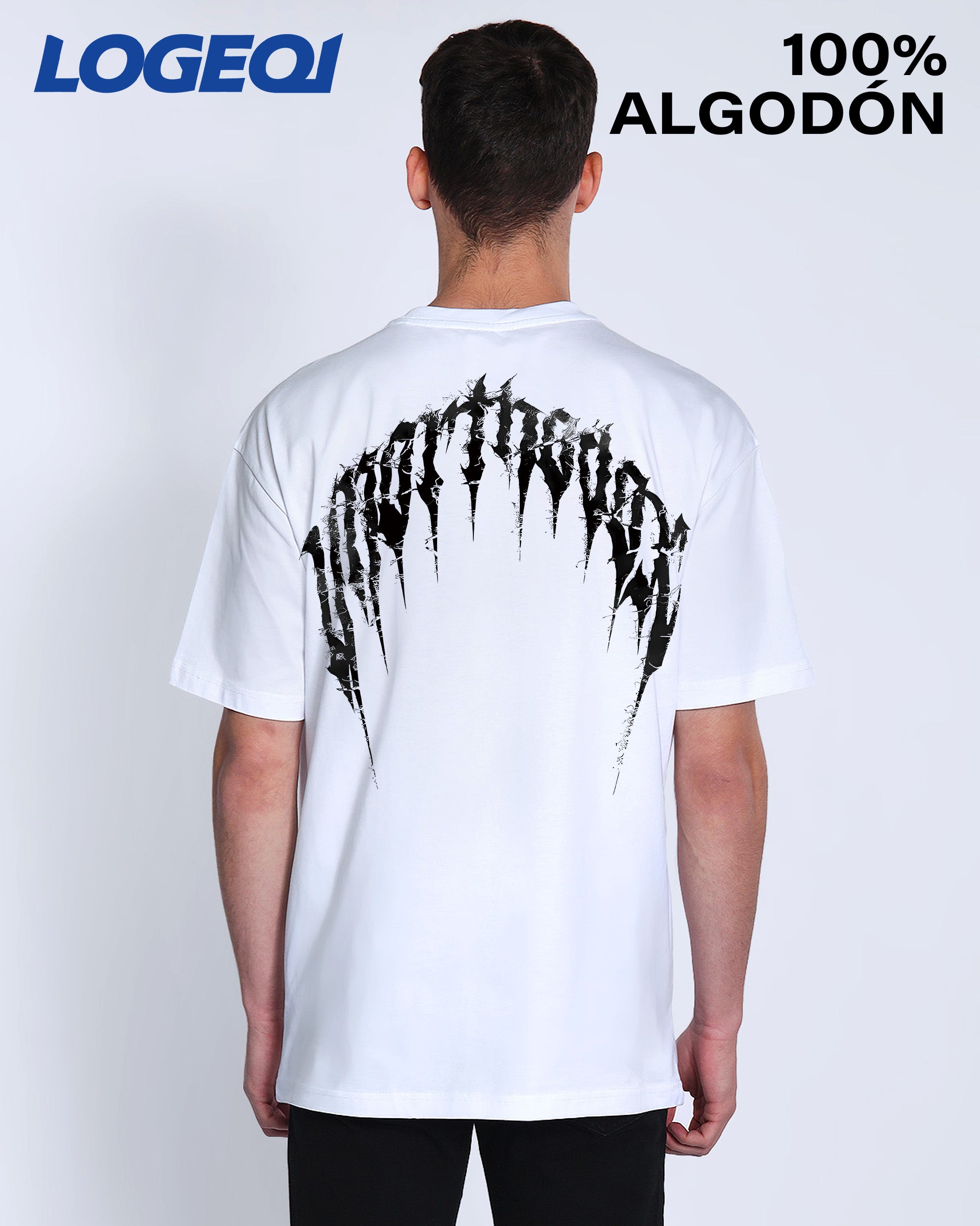Men’s Dark Streetwear Paint-Splatter Effect Arch Graphic Tees