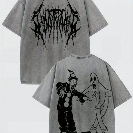 Men’s Streetwear Ghost Clown Graphic T-Shirts 100% Cotton
