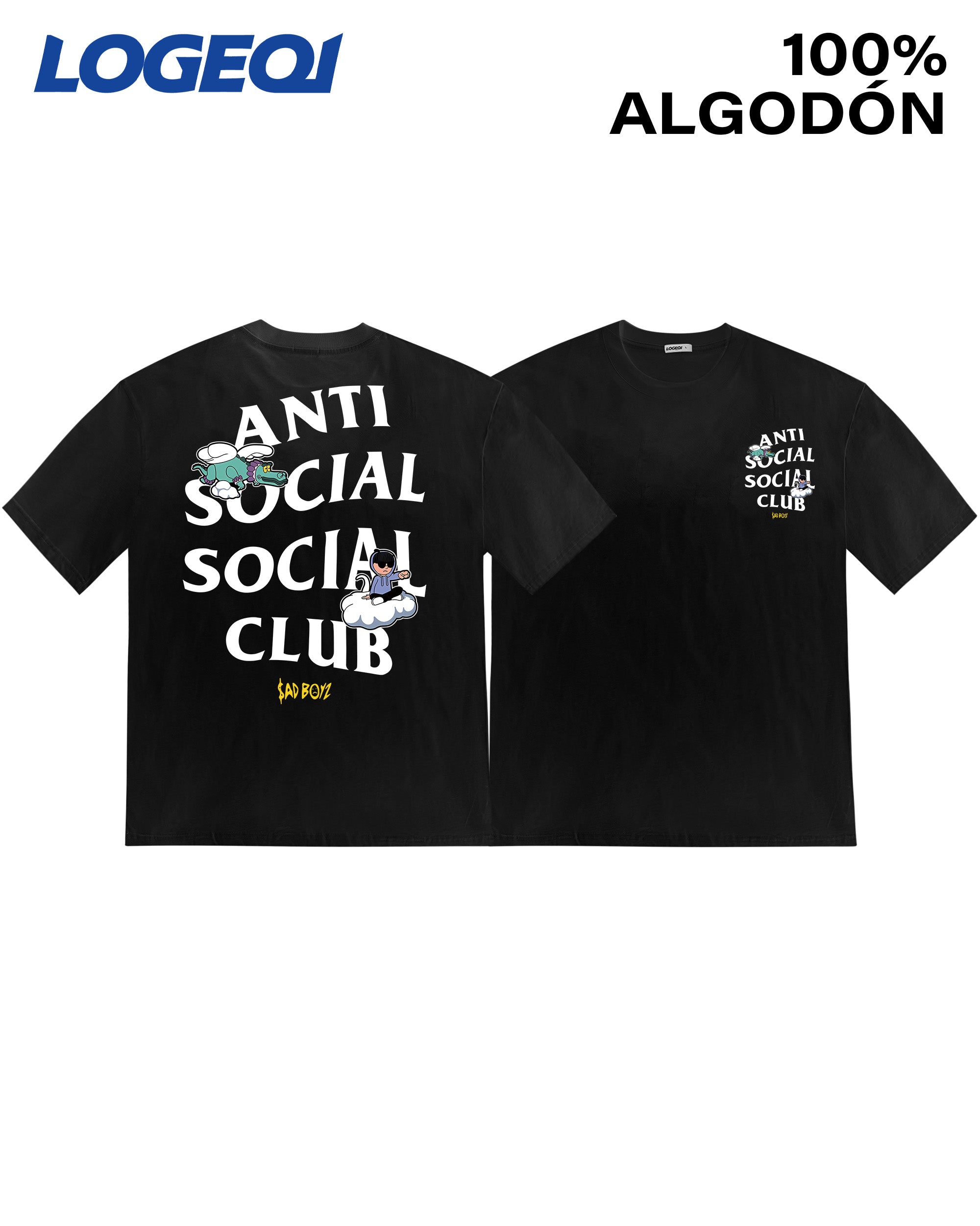 Anti Social Club Men’s Streetwear Graphic T-Shirts 100% Cotton