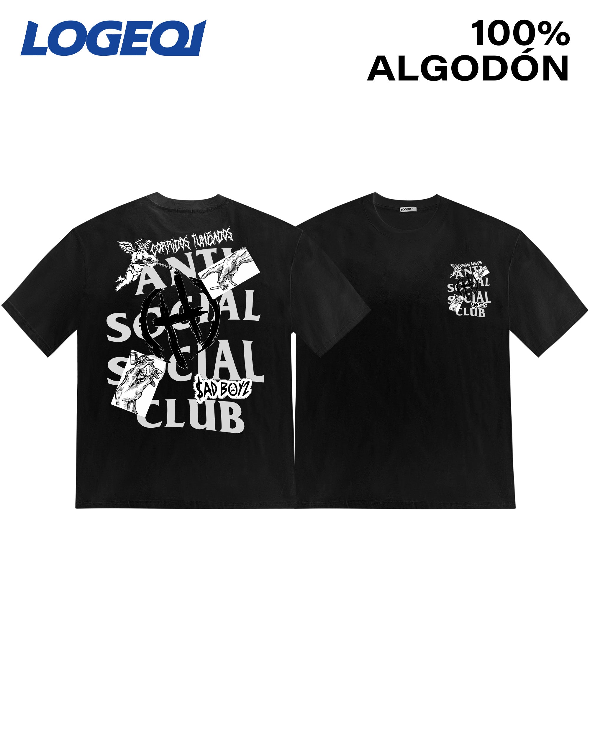 Anti Social Club Men’s Streetwear Graphic T-Shirts 100% Cotton