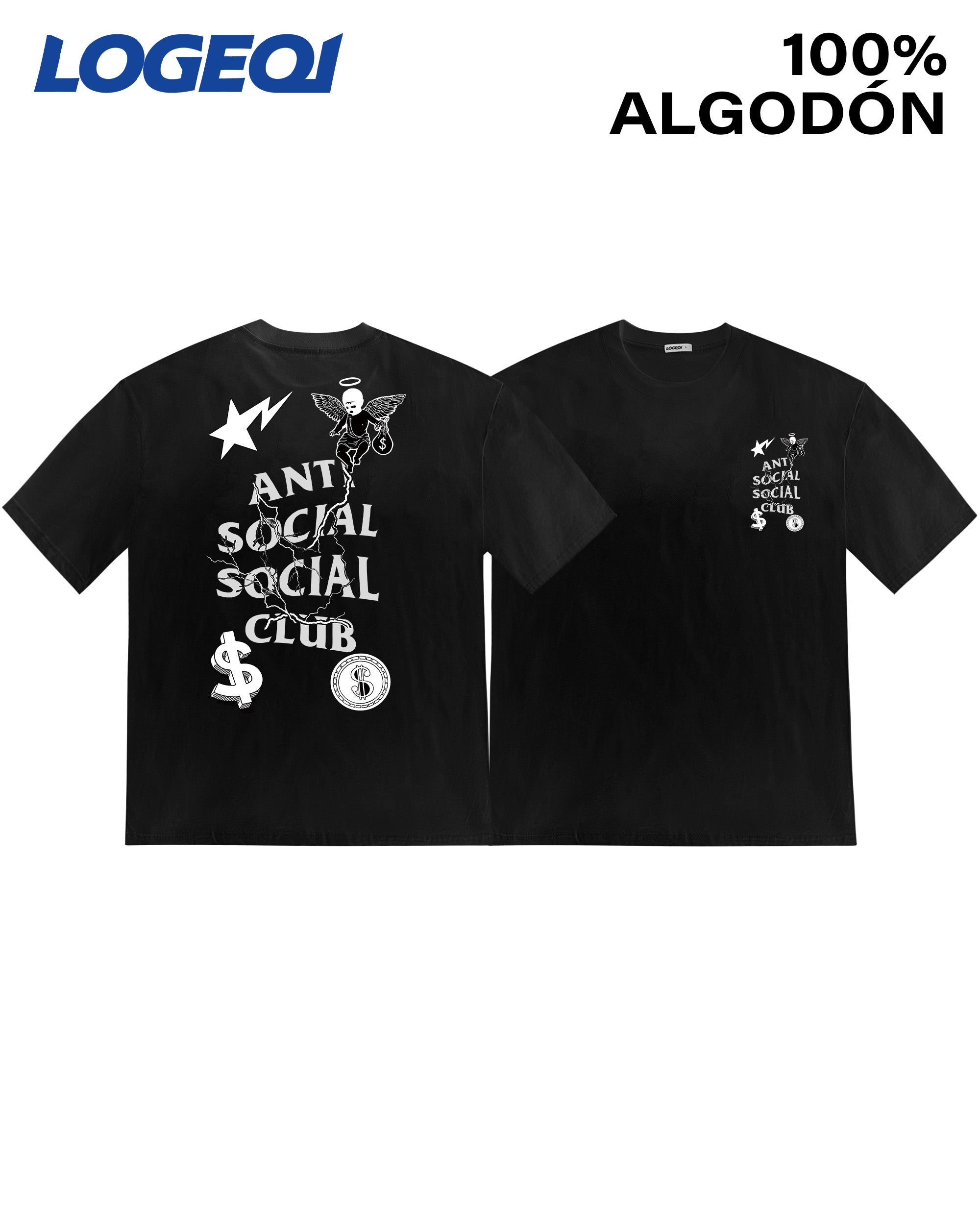 Anti Social Club Men’s Streetwear Graphic T-Shirts 100% Cotton