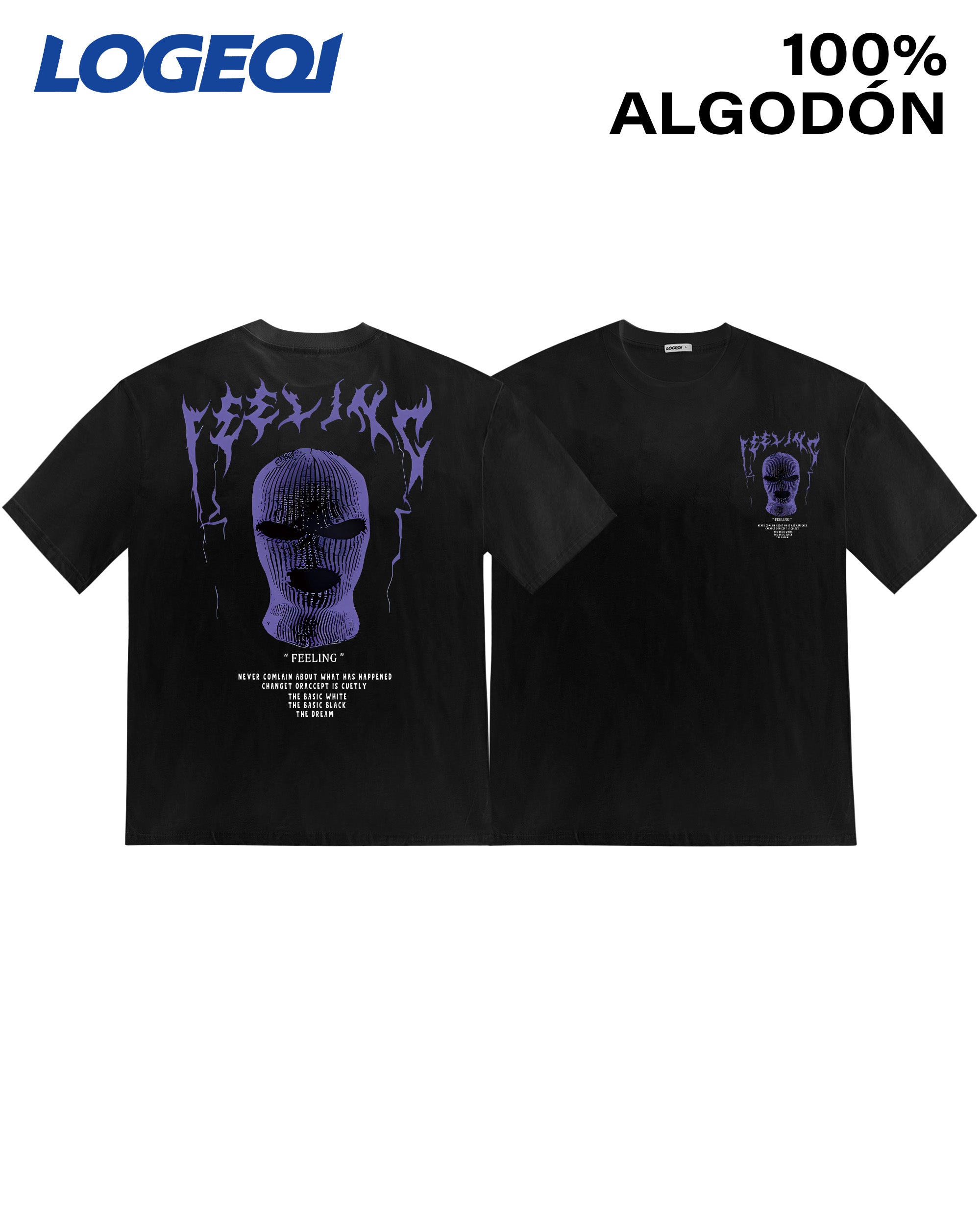 Men’s Streetwear Oversized Chill Mask Guy Graphic Print Tees