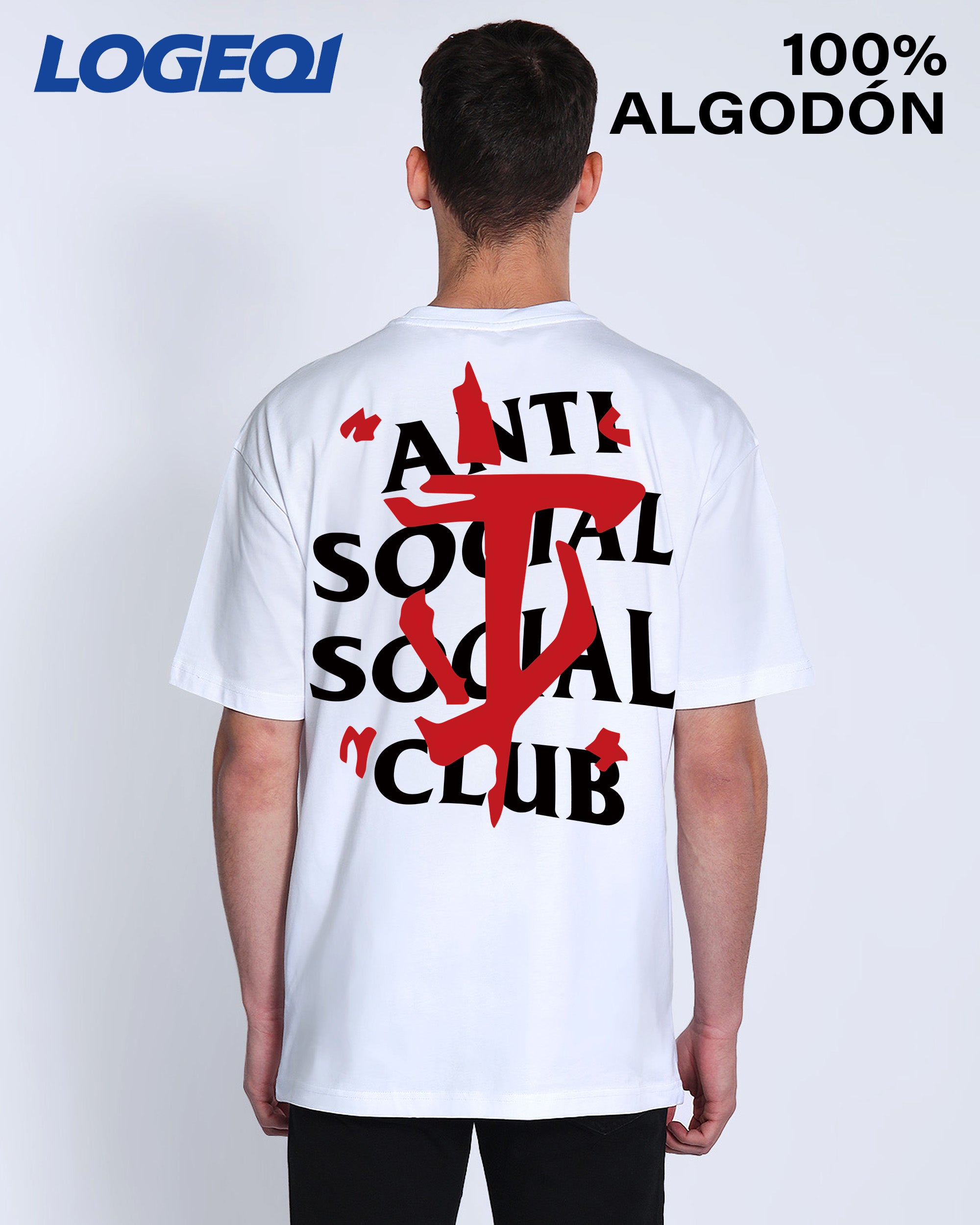 Men’s Streetwear ANTI SOCIAL Graffiti Graphic Tee 100% Cotton