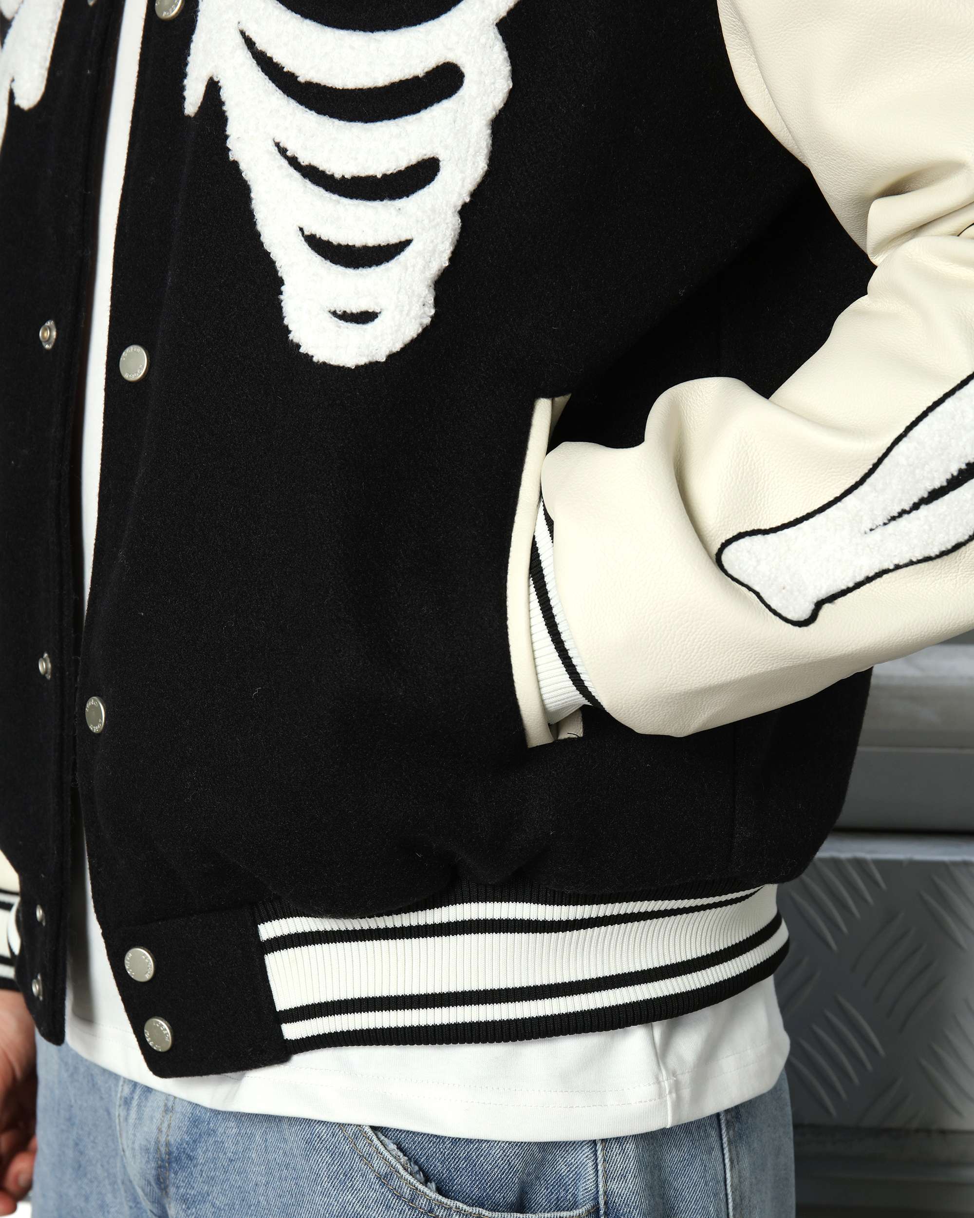 Men’s 3D Skeleton Varsity Jackets Oversized Streetwear