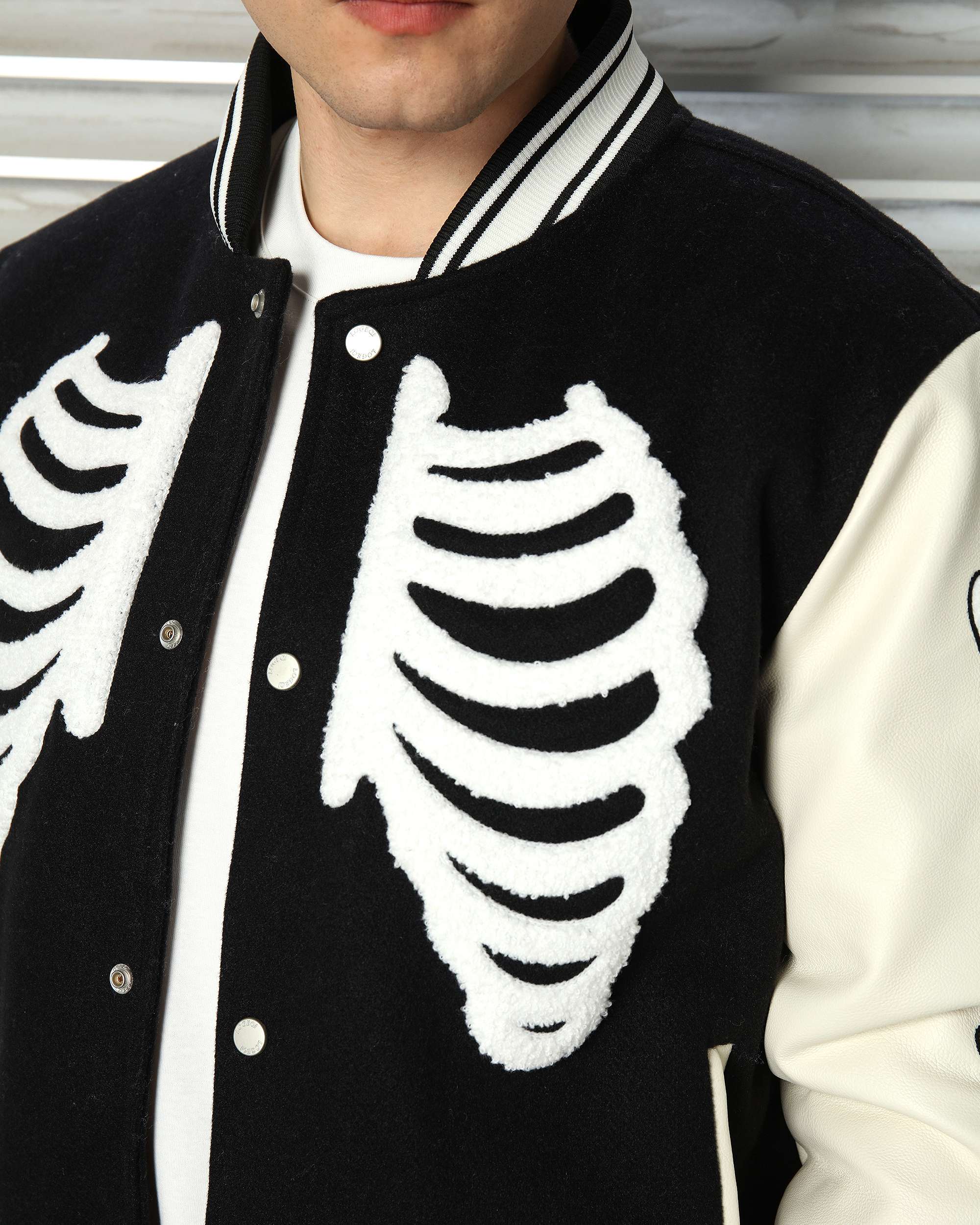 Men’s 3D Skeleton Varsity Jackets Oversized Streetwear