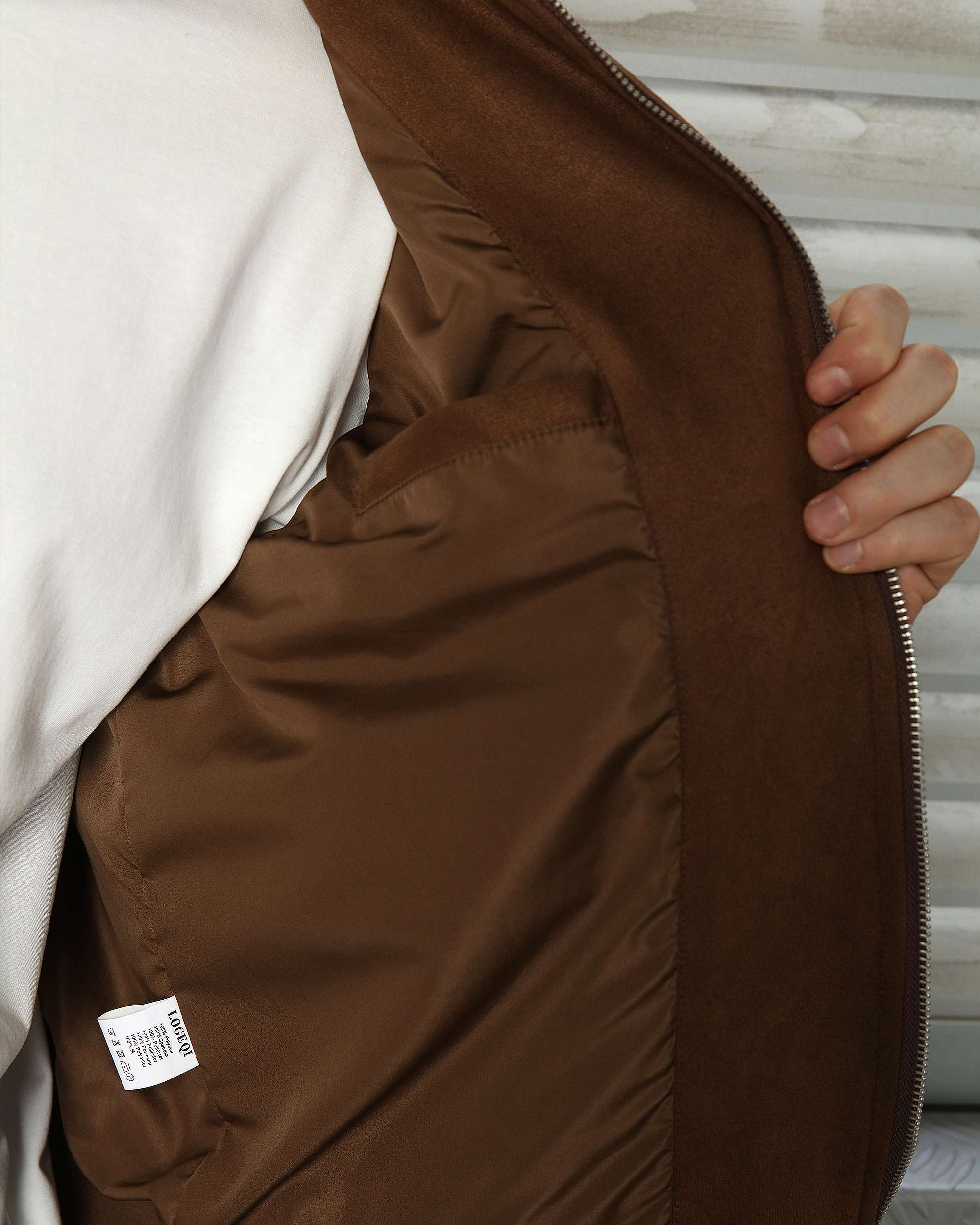Men’s Classic Zip-Front Bomber Jackets Grey/Khaki/Coffee