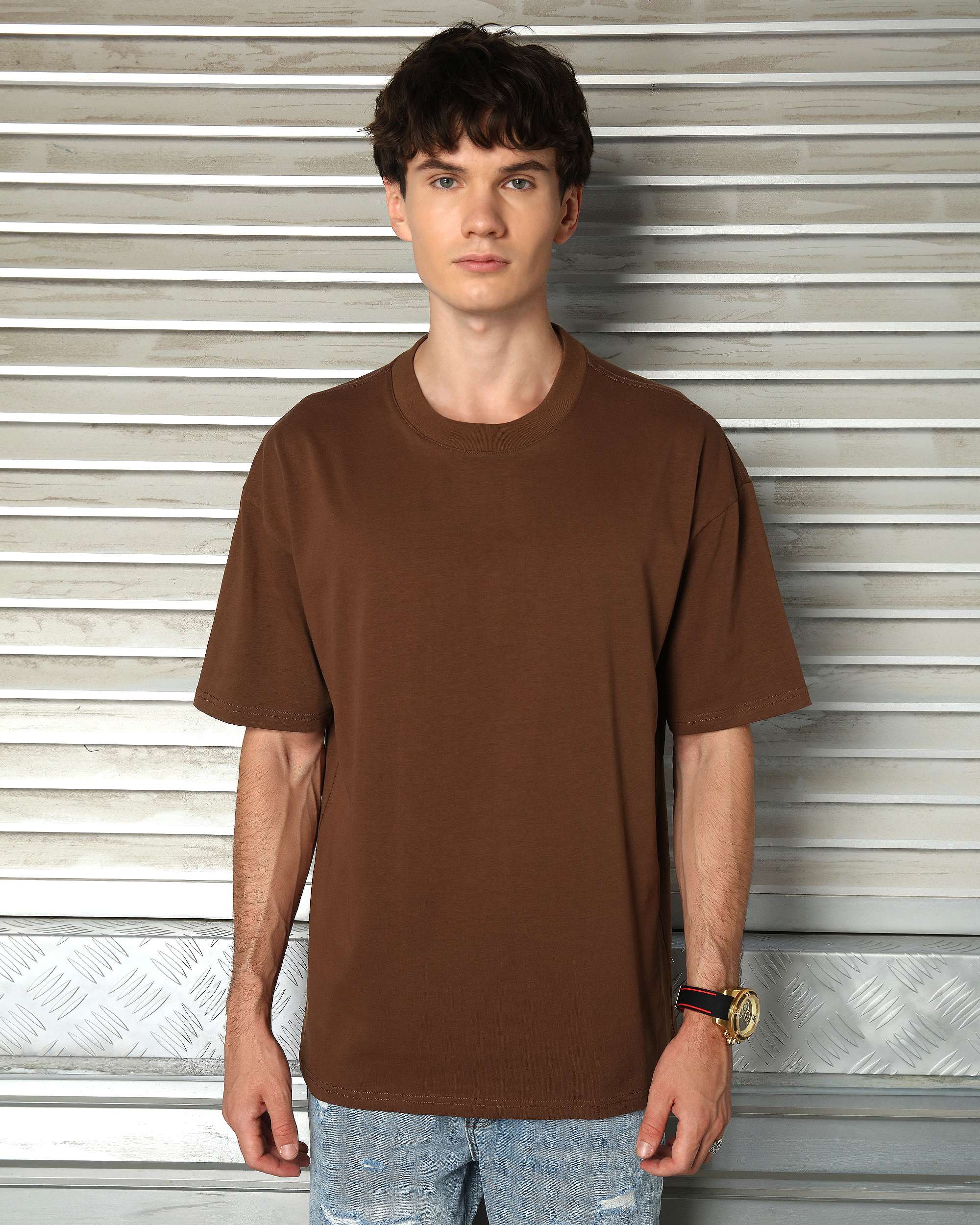 Men’s 250G 100% Cotton Oversized T-Shirt – Multi-Color Wholesale, 10 Pieces/Pack