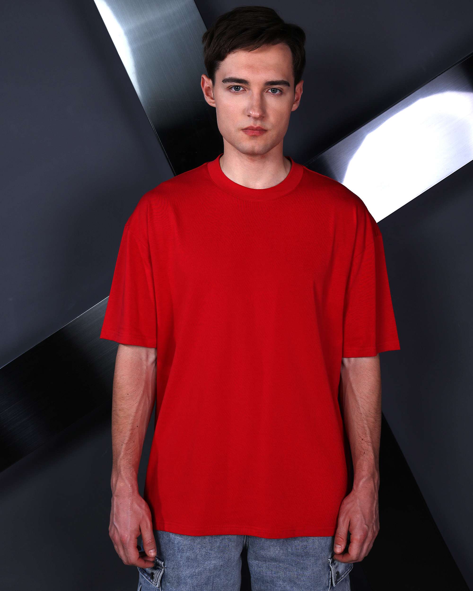 Men’s 250G 100% Cotton Oversized T-Shirt – Multi-Color Wholesale, 10 Pieces/Pack