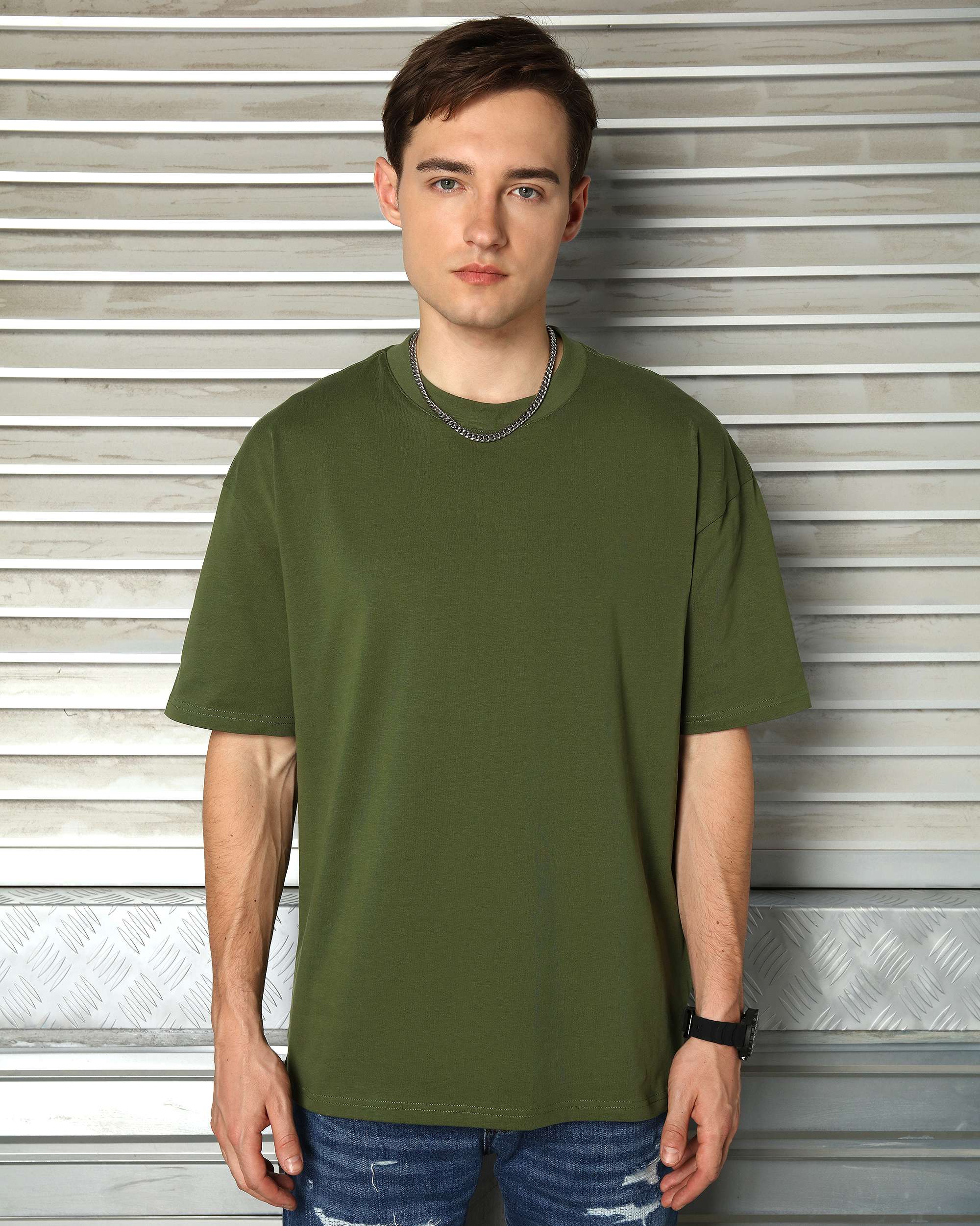 Men’s 250G 100% Cotton Oversized T-Shirt – Multi-Color Wholesale, 10 Pieces/Pack