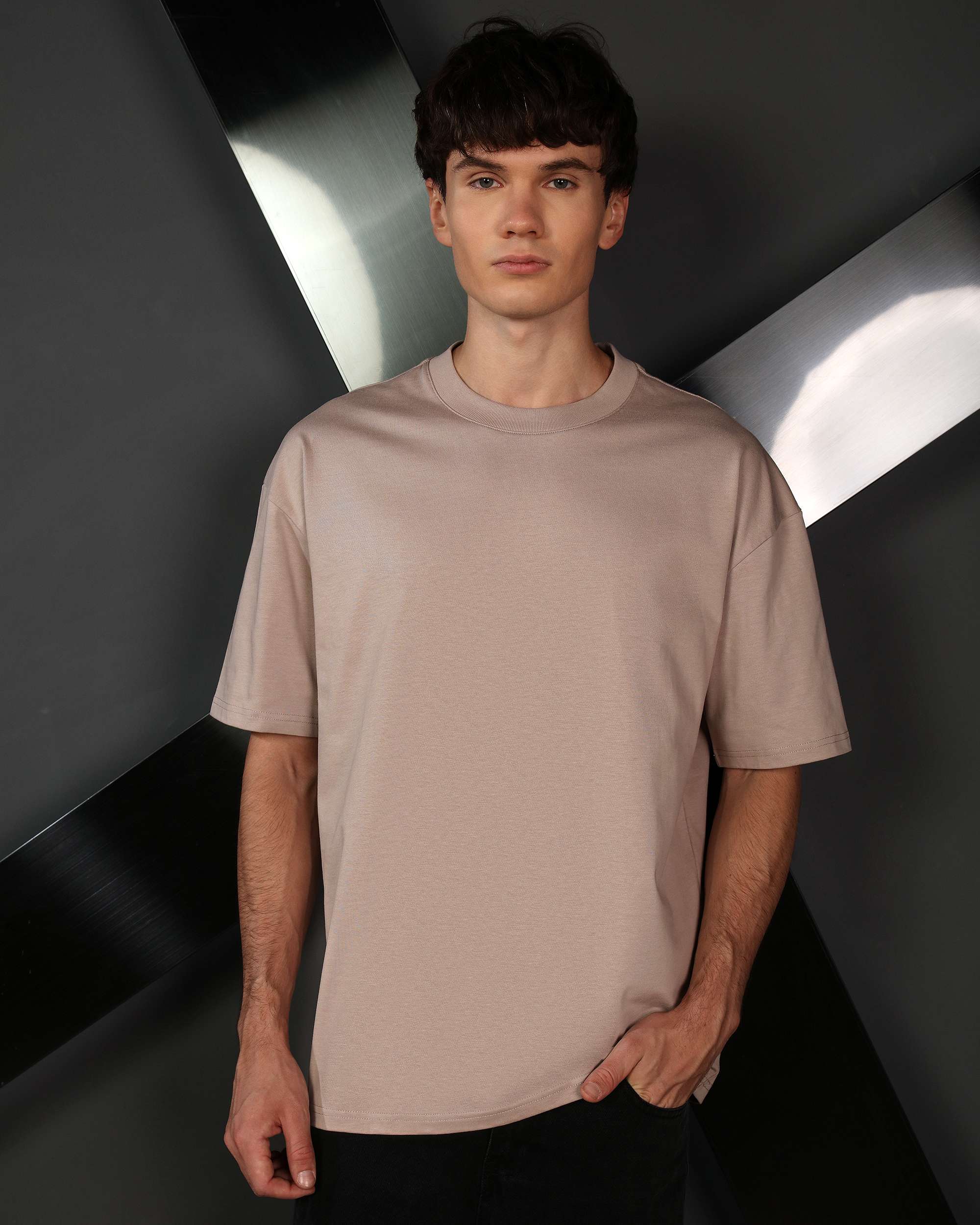 Men’s 250G 100% Cotton Oversized T-Shirt – Multi-Color Wholesale, 10 Pieces/Pack