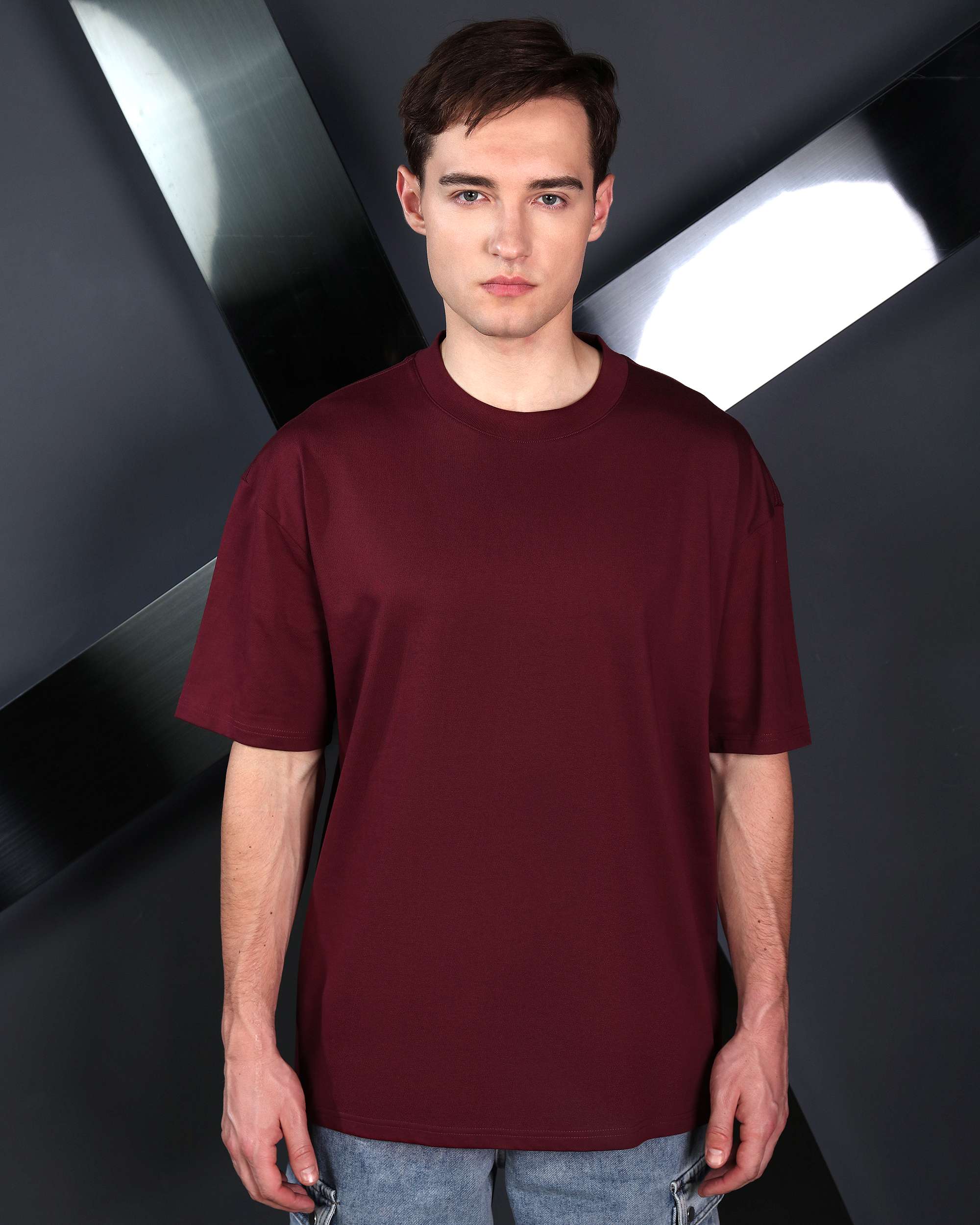 Men’s 250G 100% Cotton Oversized T-Shirt – Multi-Color Wholesale, 10 Pieces/Pack