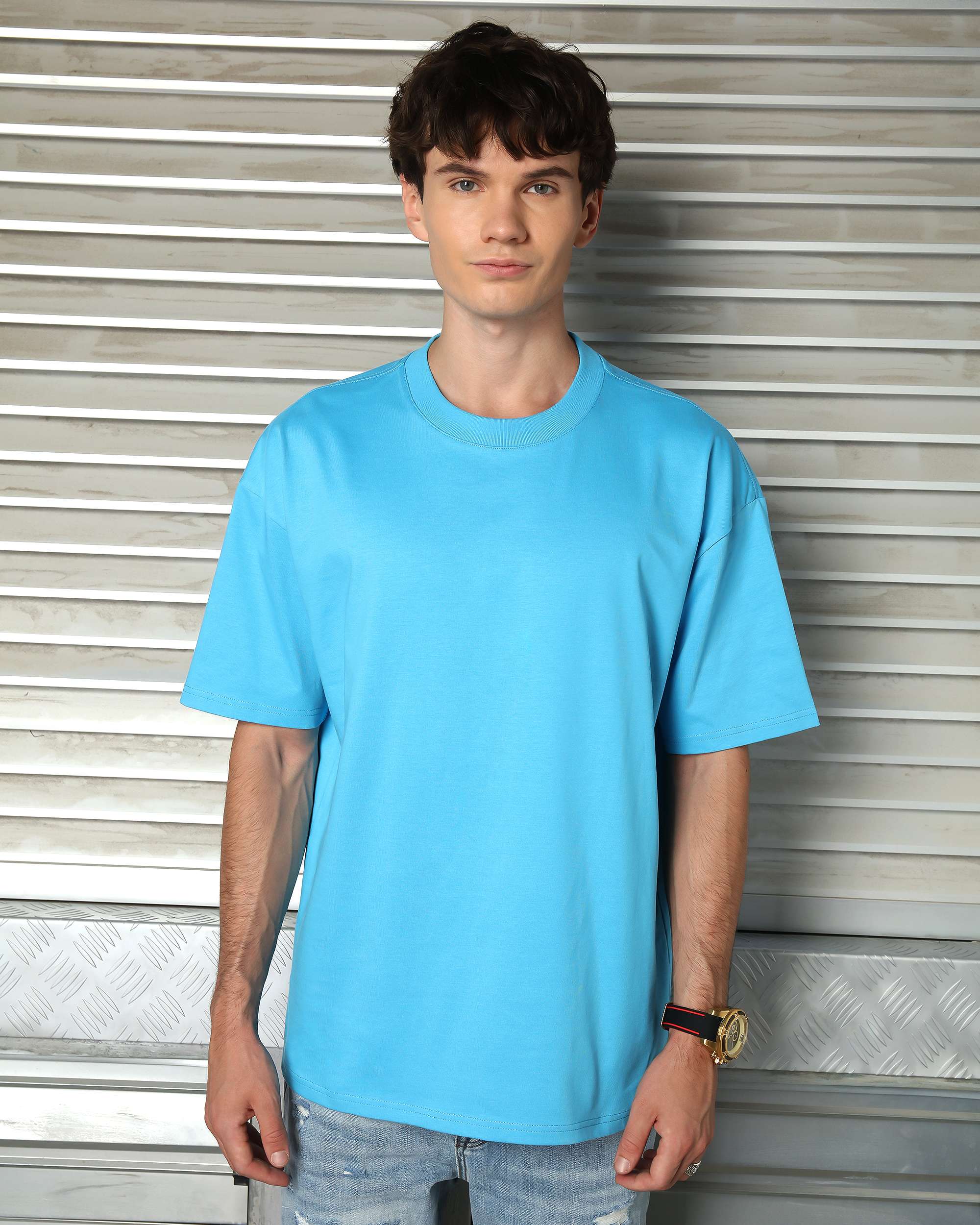 Men’s 250G 100% Cotton Oversized T-Shirt – Multi-Color Wholesale, 10 Pieces/Pack