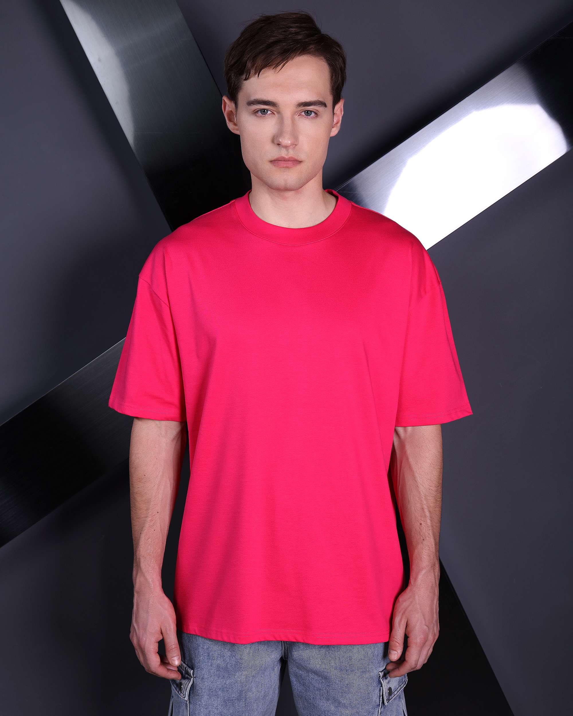 Men’s 250G 100% Cotton Oversized T-Shirt – Multi-Color Wholesale, 10 Pieces/Pack